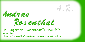 andras rosenthal business card